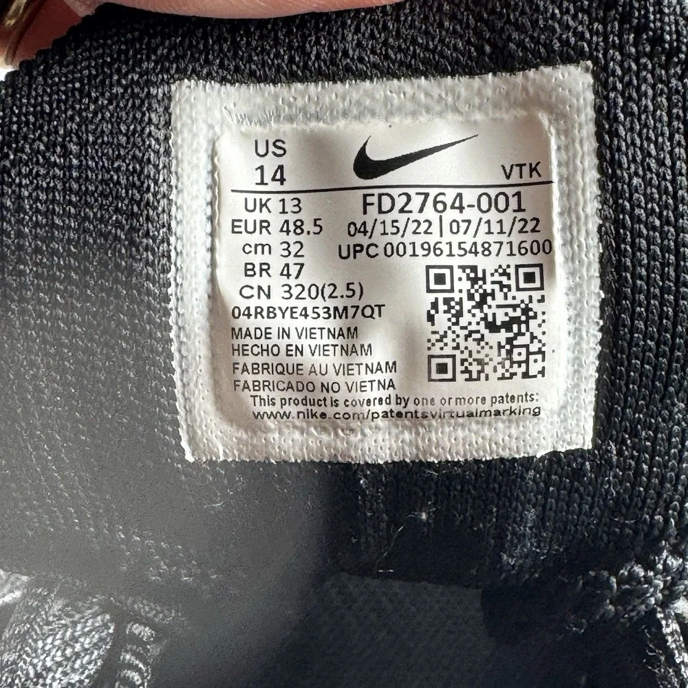 Nike Air Max Flyknit Racer FD2764-001‎ Shoes Black Anthracite Black Men's 14